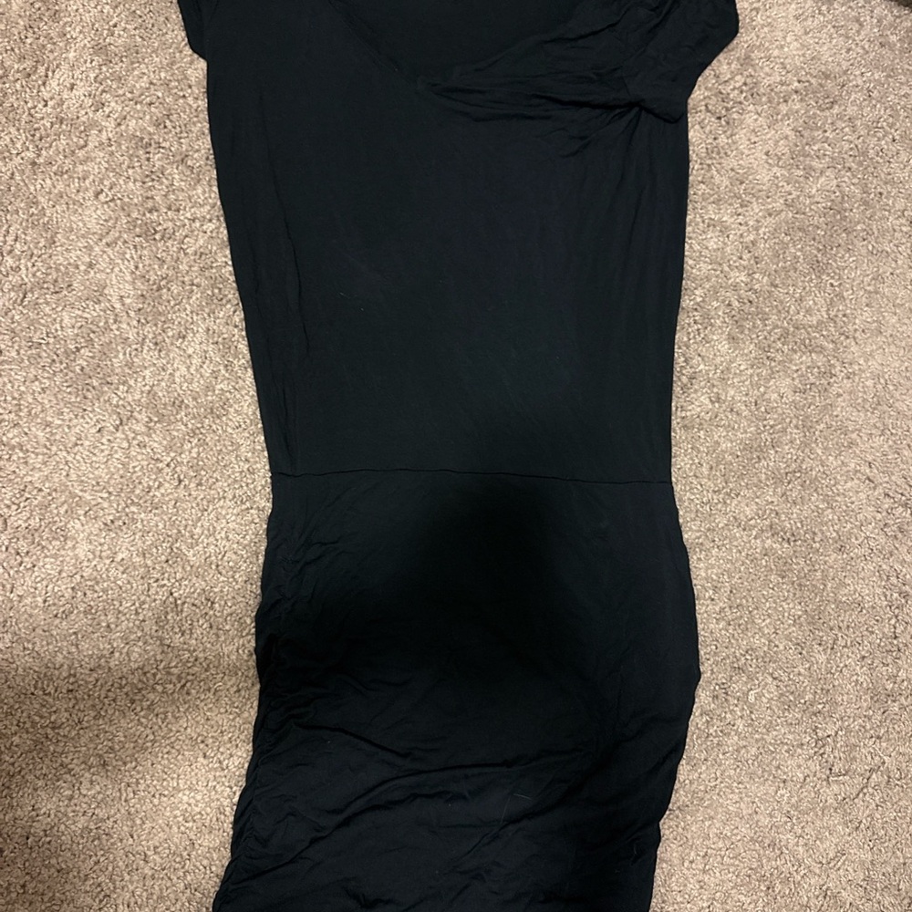 Prana Black Short Sleeve T-Shirt Dress | XS